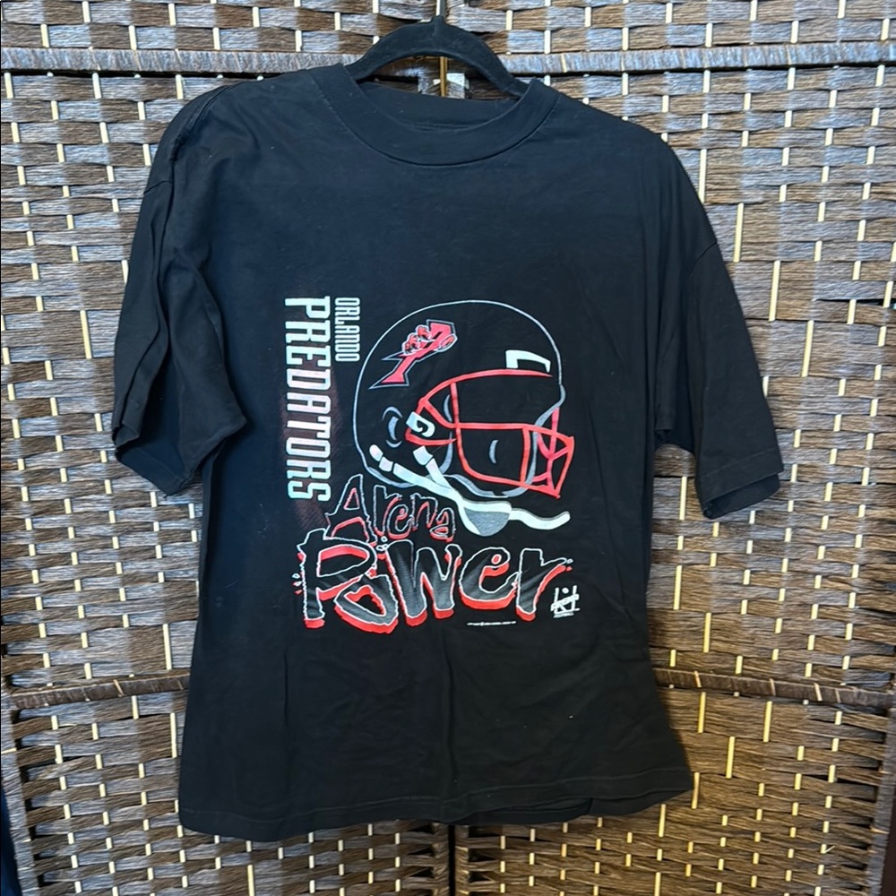 Arena Power Black Graphic T-Shirt 1998 XFL